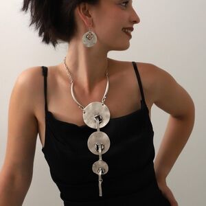 HANDMADE STERLING STATEMENT ART DECO NECKLACE